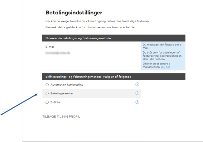 Betalingsindstillinger